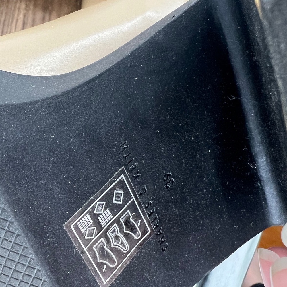 Charles & Keith Tan Beige Square Toe Platform Chelsea Boots Block Heel 39 - Picture 9 of 12